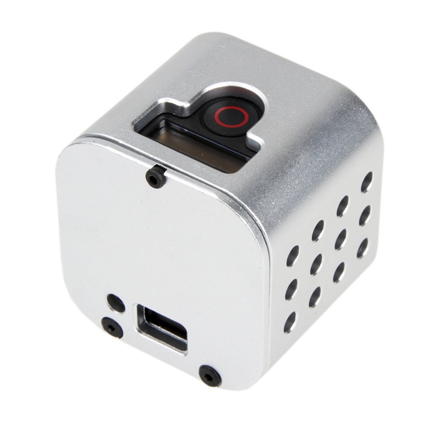 Silvery Aluminium Protective Housing Case Cover Frame for GoPro Hero 4/5 Session
