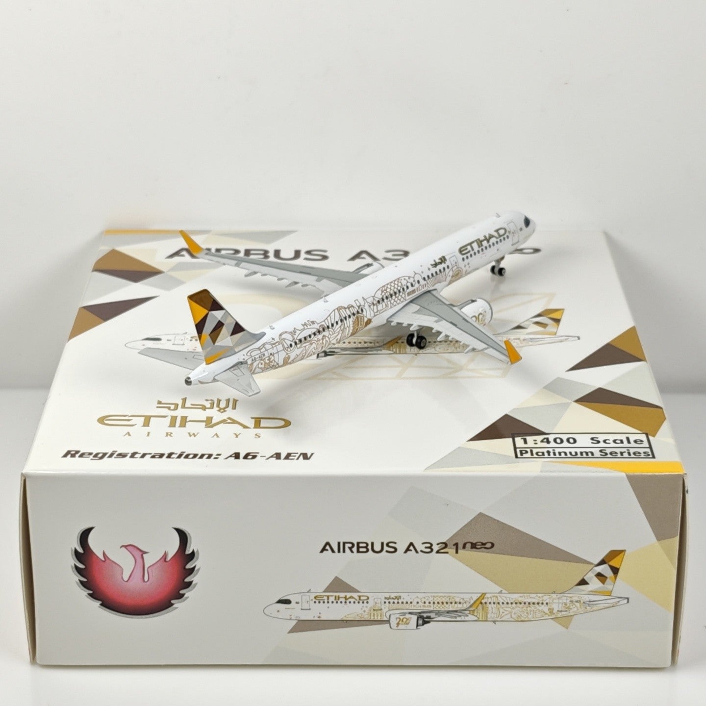1:400 Phoenix Etihad Airways A321neo Airplane Diecast Aircraft Plane Model