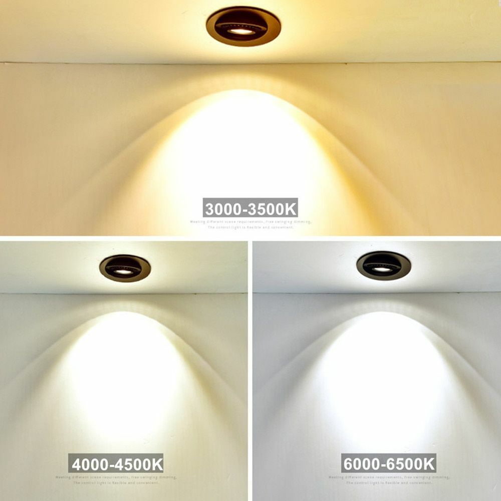 LED Recessed Downlight Rotatable Angle 5W 7W 10W 15W 18W LED Ceiling Spot Light