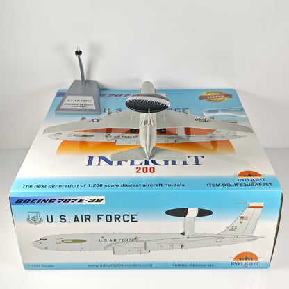 1:200 InFlight U.S. Air Force B707 E-3B Passenger Airplane Diecast Plane Model