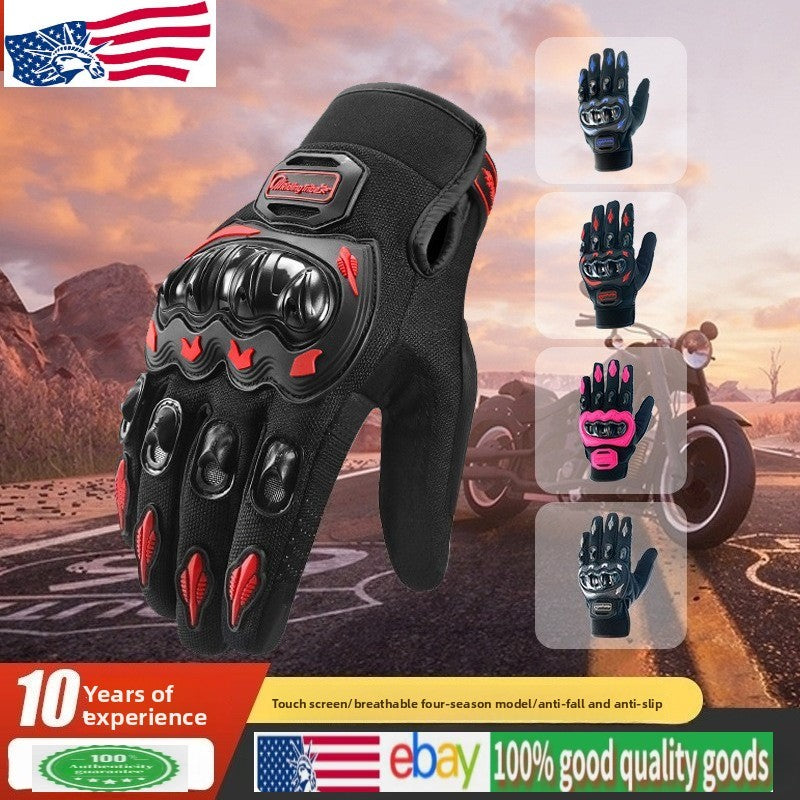 Motorcycle riding gloves, anti fall road motorcycle touch screen 3D gloves