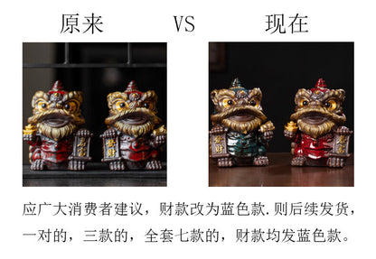 Awakening Lion Ornament Ceramic Lion Tea Pet Decorative Crafts Gift