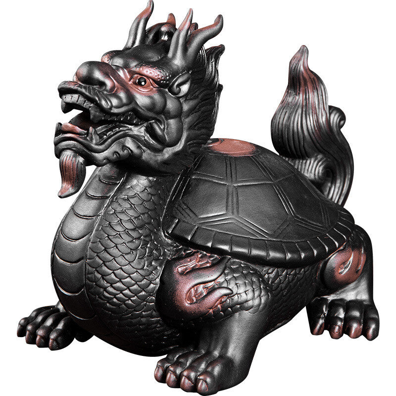 full handmade carved artware wealhty mascot business gift yixing zisha tea pet