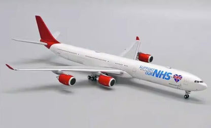 1:200 38CM JC Wings NHS AIRBUS A340-600 Passenger Plane Diecast Aircraft Model