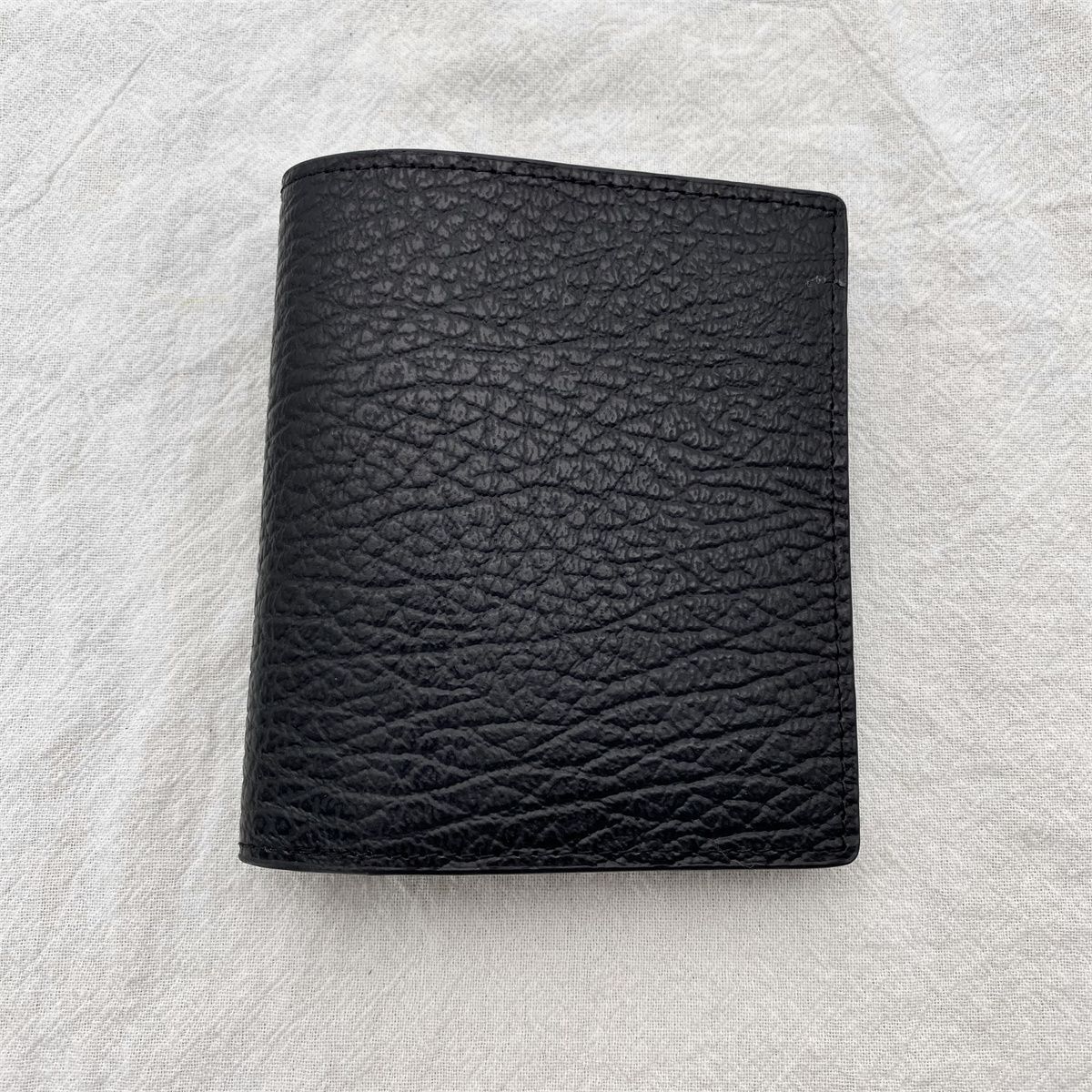 Cowhide Black Wallet Fashionable Simple Genuine Leather Wallet Card Bag 11*2*9CM