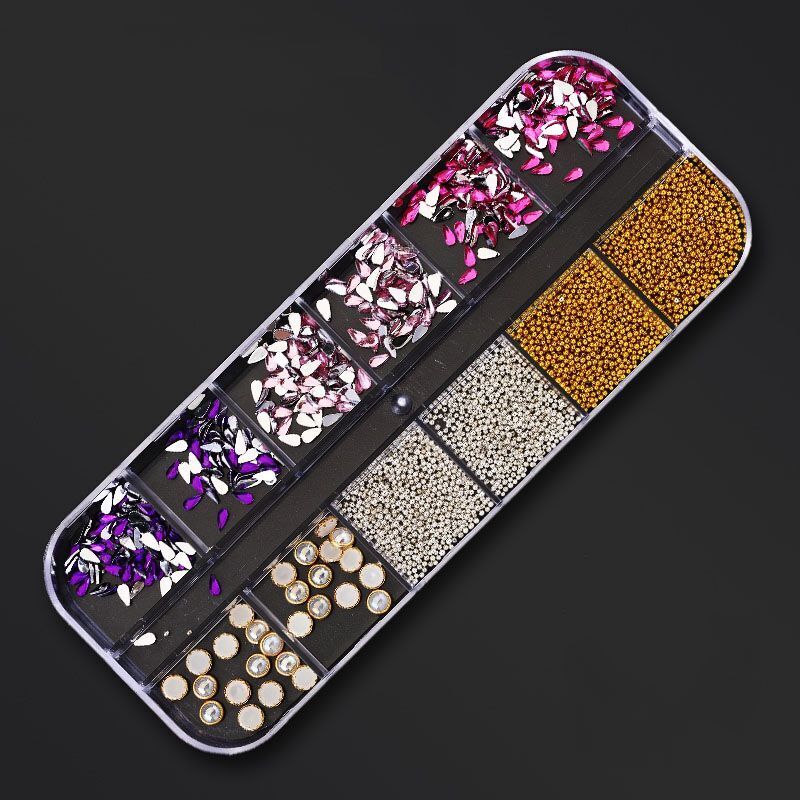 Nail Art Decor 12Design Box 3D Irregular Abalone Seashell Fragment Flakes Charms