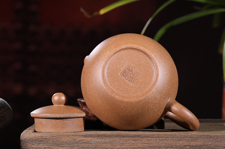 220ml Chinese Yixing Zisha Clay Pottery Handmade Flower Xishi Tea Pot Teapot