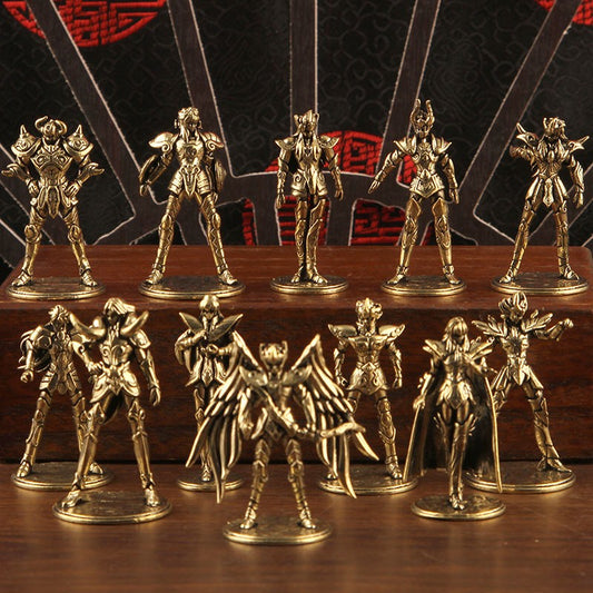 Brass 12 Constellation Saint Seiya Ornament Seiya Cartoon Model Copper Decor