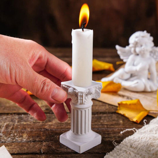 Roman Pillar Greek Column Statue Pedestal Candlestick Stand Figurine Sculpture