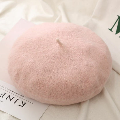French Beret Caps Winter Warm Street Style Cap Wool Warm Beanie Hat Caps Hiking