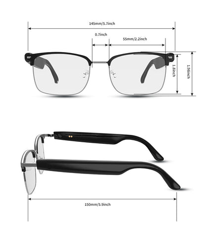 2024New fashion Bluetooth audio smart glasses Sunglasses Open earbuds 2 speakers