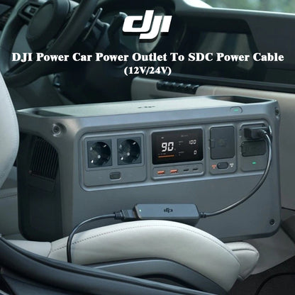 DJI Power Car Power Outlet to SDC Power Cable (12V/24V) For Power 2000/1000/500