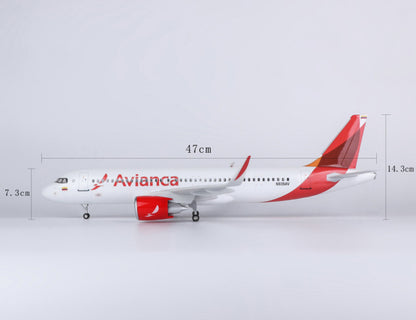 47CM Avianca AIRBUS A320neo Passenger Plane Landing Gear Resin  Aircraft Model