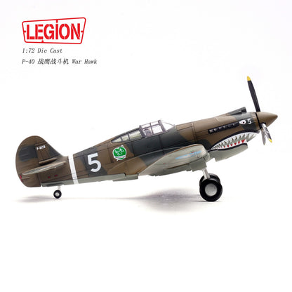1:72 LEGION P-40C(Hawk 81A-2) #5 Fighter Plane Diecast Military Aircraft Model
