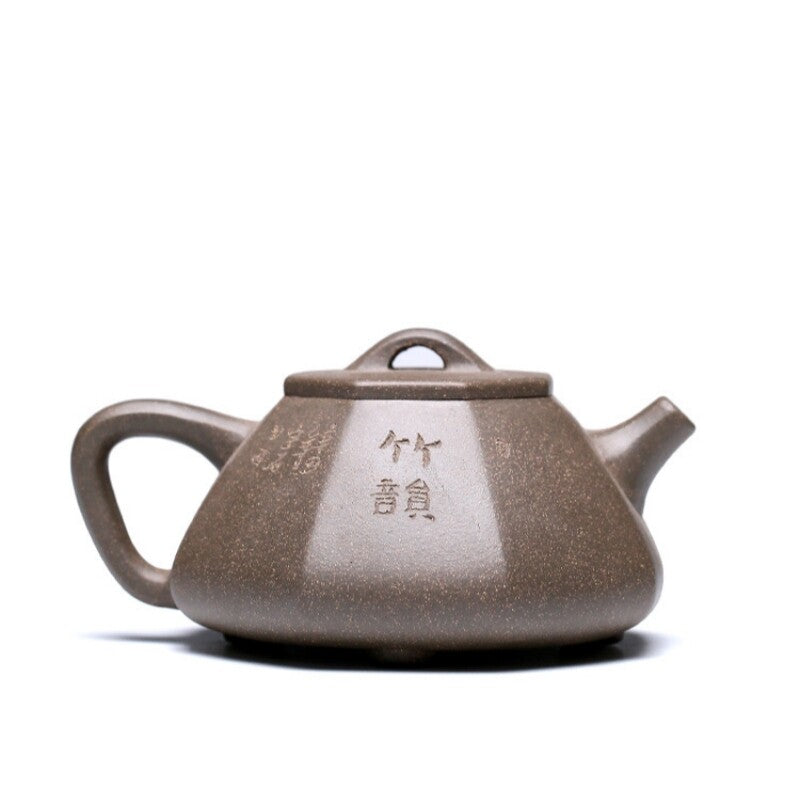 Full Handmade Tea Pot Original Ore Real Yixing Zisha Tea Pot Bamboo Carved New