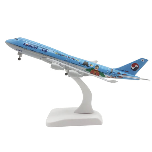 1/350 20cm Diecast Alloy Korean Air Aircraft B747 Airplane Model Plane Ornaments