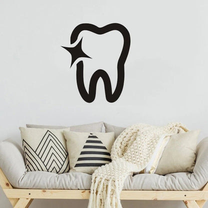 Dental Clinic Wall Decals Vinyl Bathroom Poster Tooth Dentistry Sticker 40x54cm