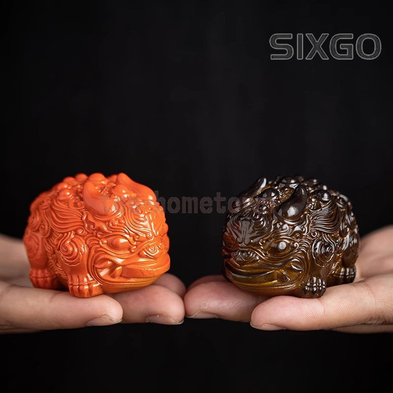 1Pc Color Changing Wealth Attracting Small Pixiu Ornaments Tea Playing Tea Pets