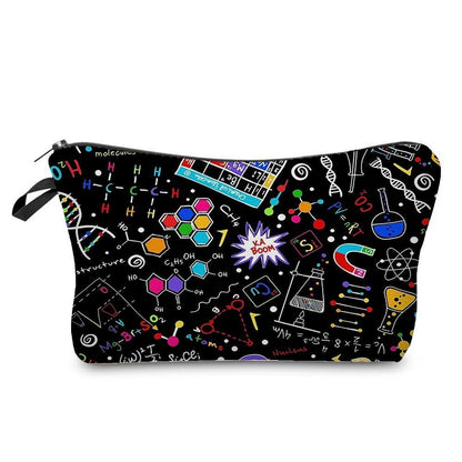 Natural Science Printed Student Pencil Case Teacher Cosmetic Storage Toilet Bag