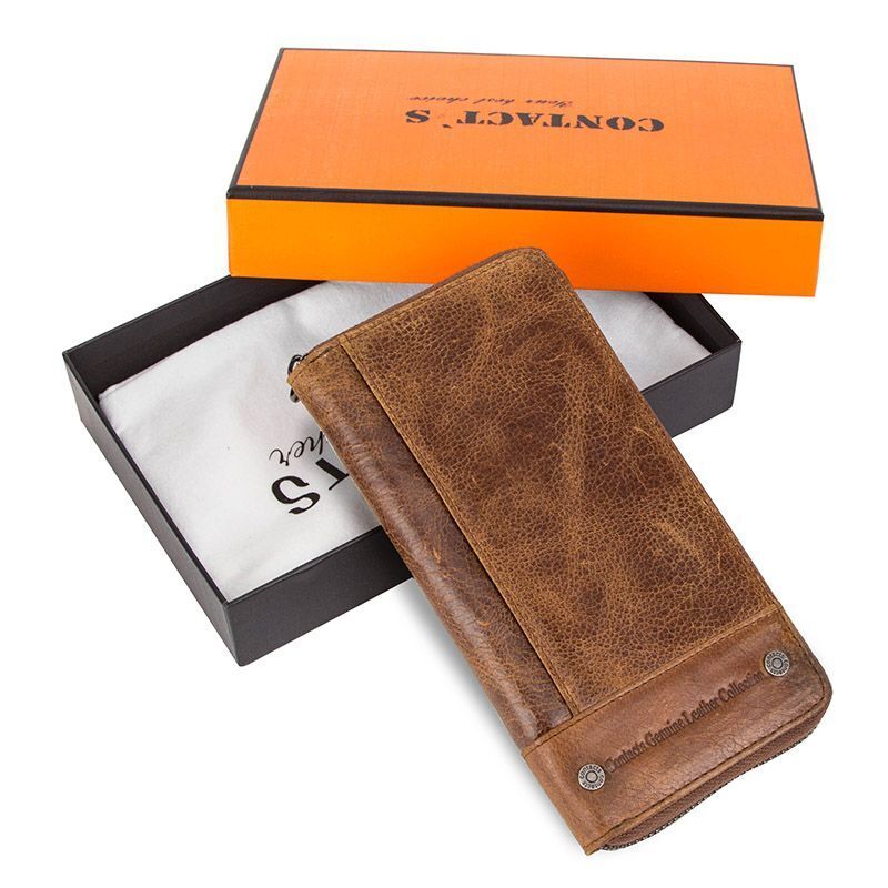 Wallets Genuine Leather Card Holder Purse Zipper Wallet Fashion Clutch Bag 1 PC
