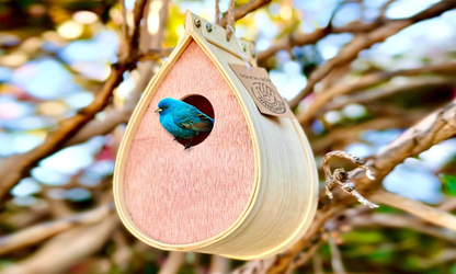 Wooden Outdoor Hanging Bird House Hummingbird Nesting Box Garden Decor Gift
