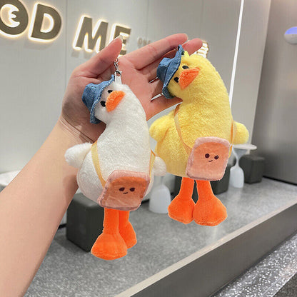 Cute Plush Keychain Women Doll Keychain Cartoon Lovely Duck Car Bag Accessory