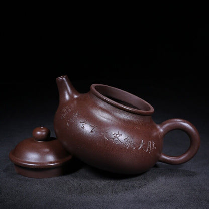 Chinese Yixing Zisha Clay Handmade Exquisite Teapot （容天 底款：景舟手制）