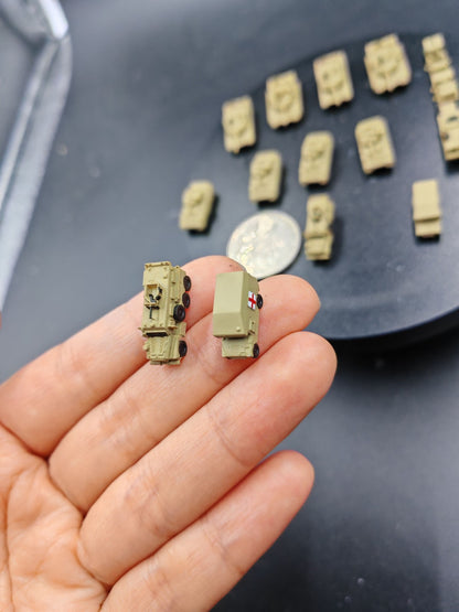 3D Printed 1/350/400 Us Armored Forces Tank Desert color Finished Model 14/pcs
