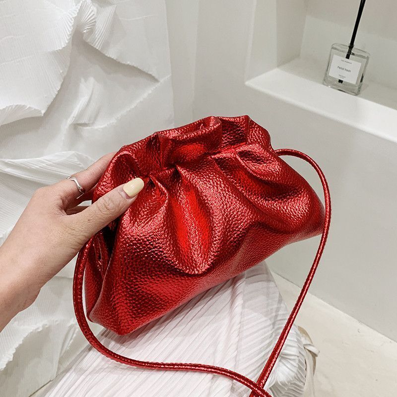 Cloud Shape Messenger Bag Synthetic Leather Crossbody Bag Evening Clutches Purse