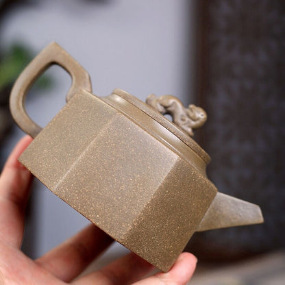 Handmade Tea Pot Chinese Real Yixing Zisha Clay Marked Pot 8 Infuser Holes New