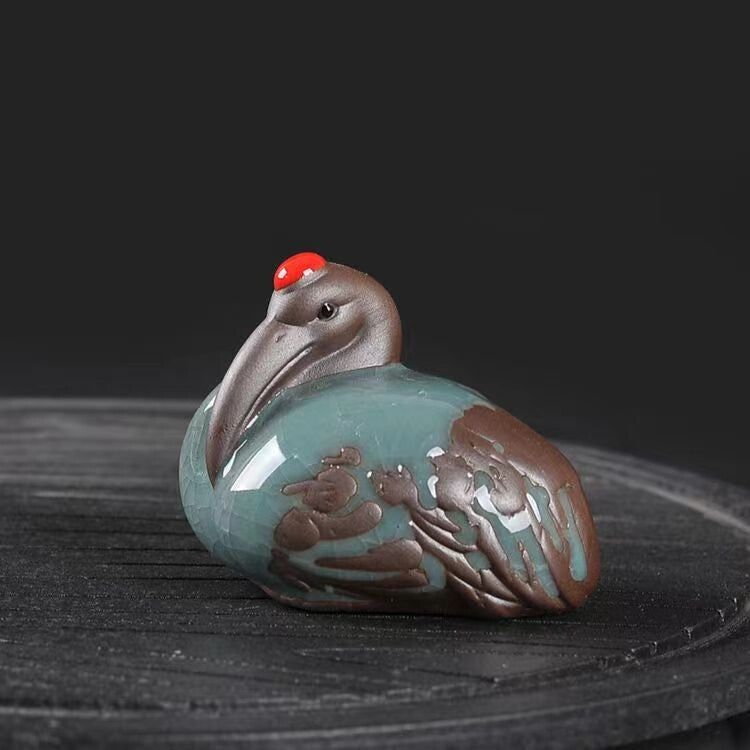 Chinese Exquisite Porcelain Geyao Ge Ware Bird