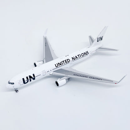 1:400 HAHA UNITED NATIONS BOEING 767-300ER Passenger Airplane Diecast Model
