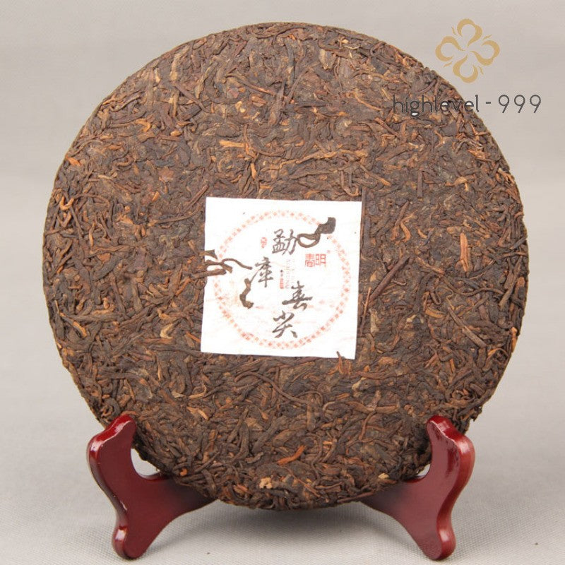 357G Ripe Pu'er Tea Brick, Dry Storage 2014 Shuangjiang Mengku Spring Fragrant Tea -