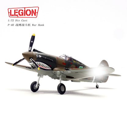 1:72 LEGION P-40C(Hawk 81A-2) #5 Fighter Plane Diecast Military Aircraft Model