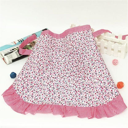 Kitchen Aprons Cloth Short Waist Lace Maid Women Waitress Party Costumes 48x66cm