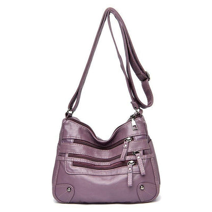 High Quality Soft Leather Shoulder Bags Multi-Layer Crossbody Bag Handbag Purse