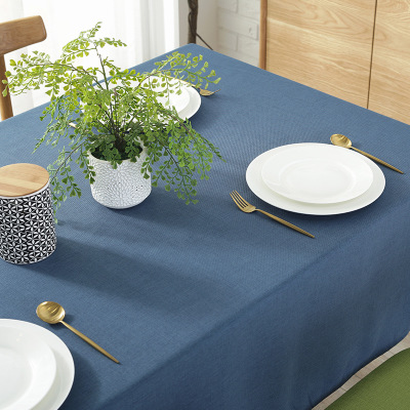 New Solid Oilproof Waterproof Tablecloth Rectangular Tea Table Cloth Home Decor