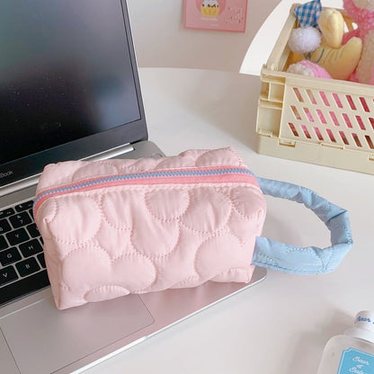 Fabric Makeup Toiletry Bag Candy Cosmetic Organizer Cute Make Up Pencil Case 1PC