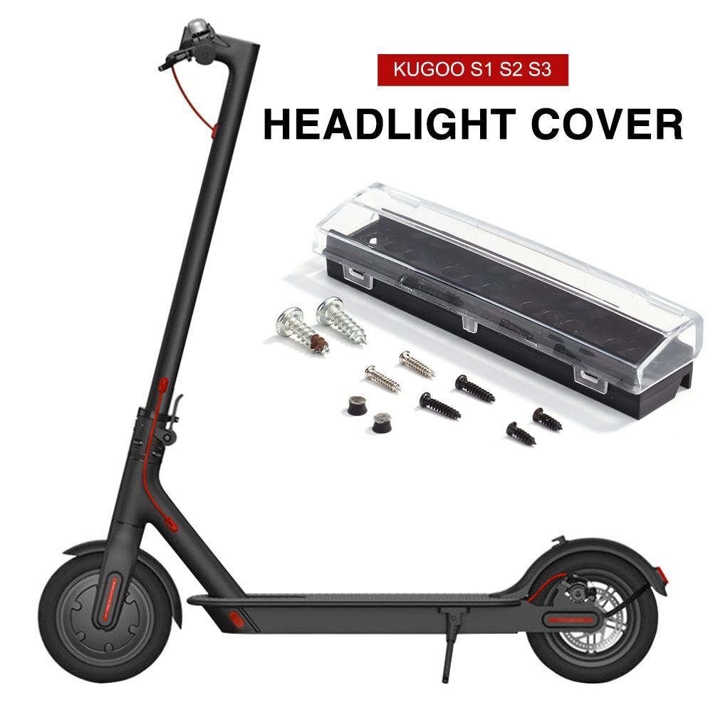 Plastic Headlight Front Light Covers Electric Scooter Screws Set Replacement ABS