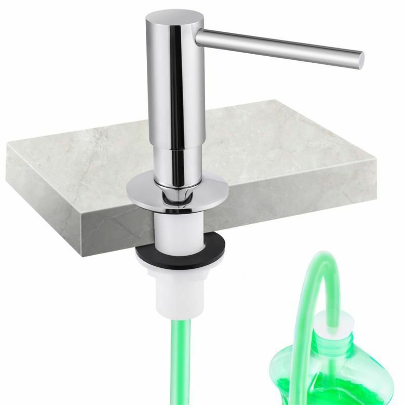 Brass Soap Dispenser Extension Tube Kit Bottle Replacement Kitchen Sink Metal 1p