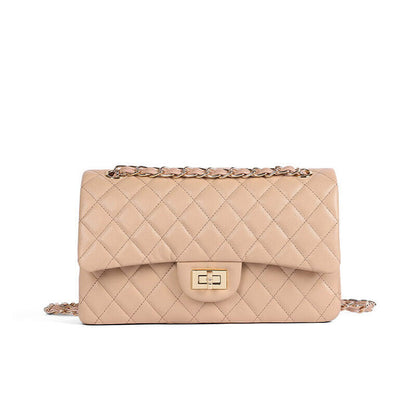 Quilted Lambskin Leather Double Flap Chain Shoulder bag Small Purse Crossbody