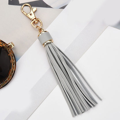 PU Leather Tassel Key Chain Handbag Bag Purse Accessories Pendant Keyring Gift