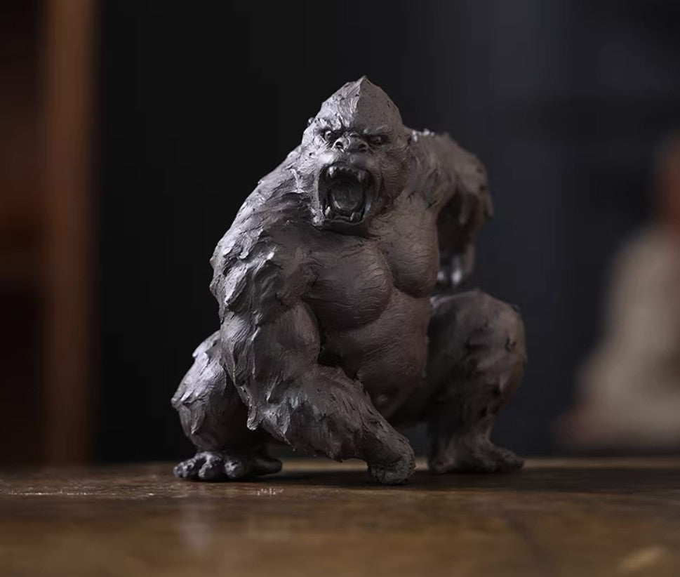 Chinese Yixing Accessories Zisha Tea Pet King Kong Decoration Black Clay Gorilla
