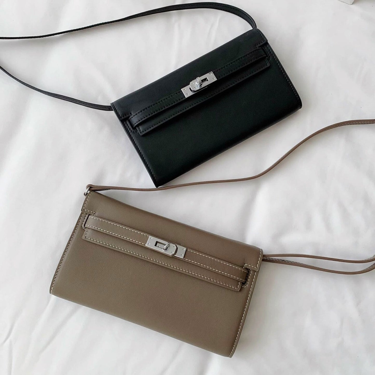 Mini Flap Real Leather Envelope Phone Wallet Shoulder Bag Clutch Crossbody Purse