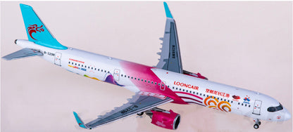1:400 HYJLwings Loong Air Airbus A321neo Passenger Airplane Diecast Model