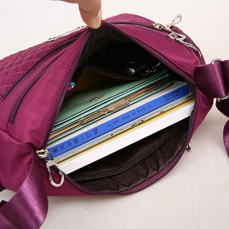 Nylon Shoulder Bag Waterproof Crossbody Bag All-Match Handbag Travel Handbag 1PC