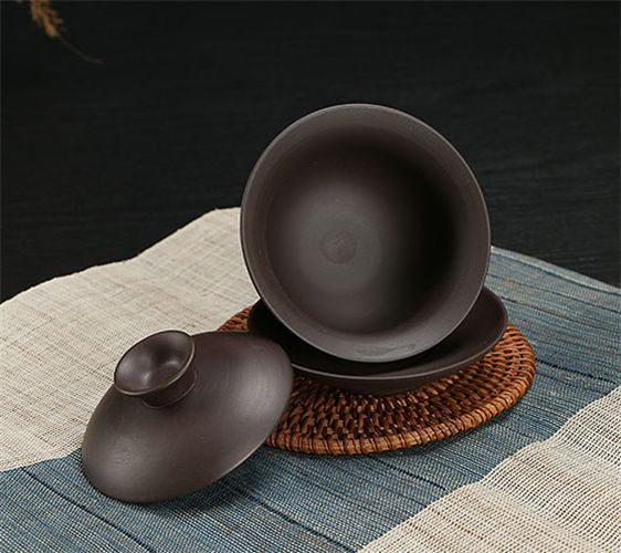 Gaiwan Chinese Yixing Zisha Gaiwan Tea Bowl Cover Lid Saucer Tea Cup 150ml Cup