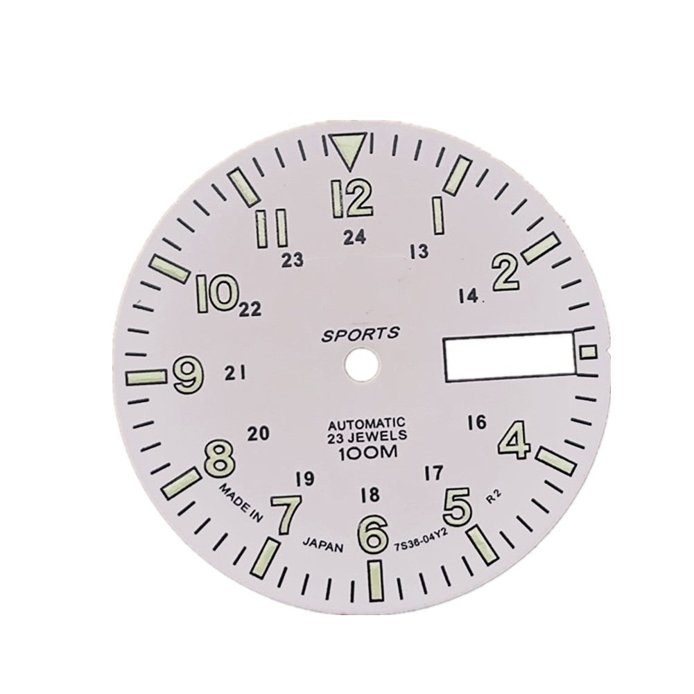 Green Luminous Dial Copper C3 For NH36A Automatic Mechanical Watch Movement F