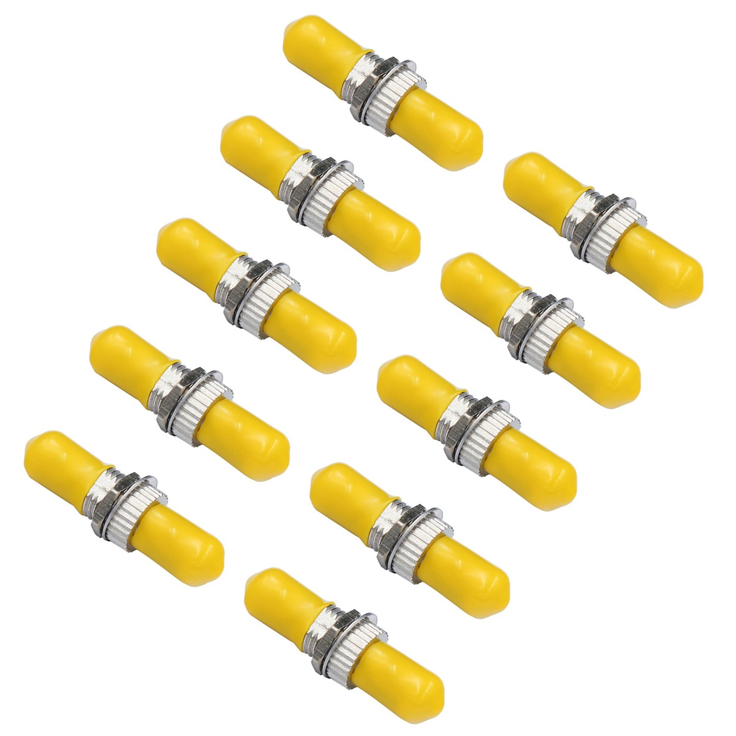 10 Pcs Fiber Optic Adaptor ST to ST Singlemode Single Cable Connector Coupler F