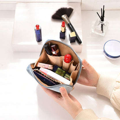Cosmetic Bag Zipper Velvet Beauty Makeup Bags Travel Girl Brush Storage Toiletry